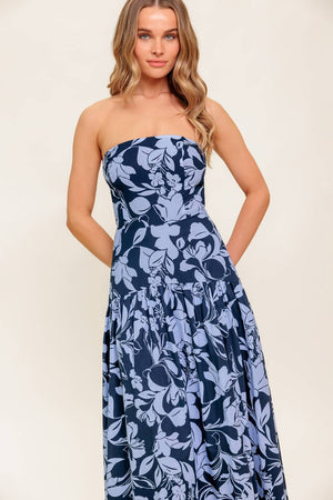 SMILES ARE CONTAGIOUS WOVEN MIDI DRESS
