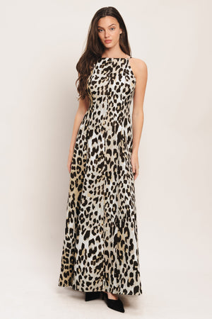 SAVAGE ELEGANCE WOVEN MAXI DRESS