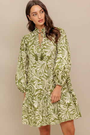 FLORENCE FLAIR WOVEN MINI DRESS