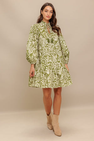 FLORENCE FLAIR WOVEN MINI DRESS