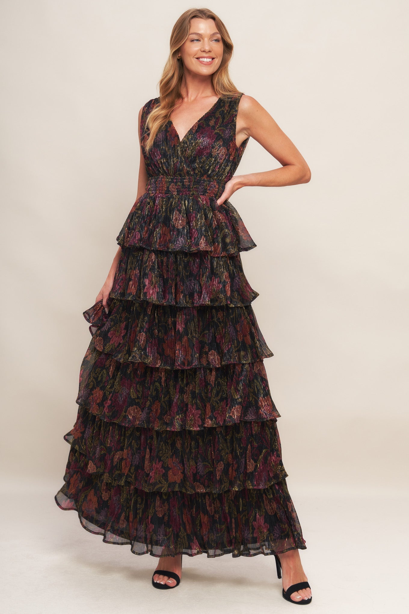 DARK ROMANCE WOVEN MAXI DRESS