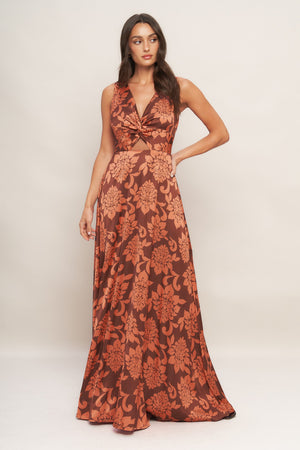 AURORA FLEUR WOVEN MAXI DRESS