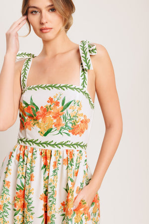 MARIGOLD BREEZE WOVEN MIDI DRESS