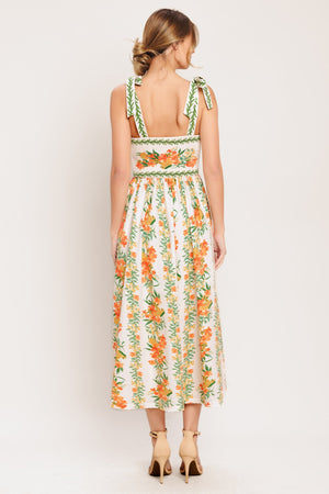 MARIGOLD BREEZE WOVEN MIDI DRESS