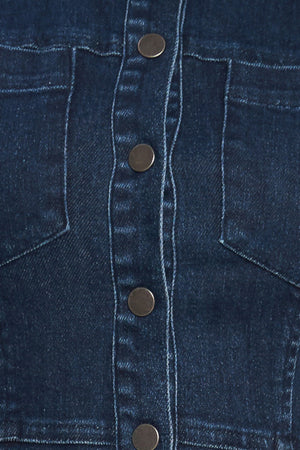 BUILT FORM SILHOUETTE DENIM MINI DRESS