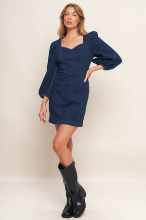 TIMELESS DENIM MINI DRESS