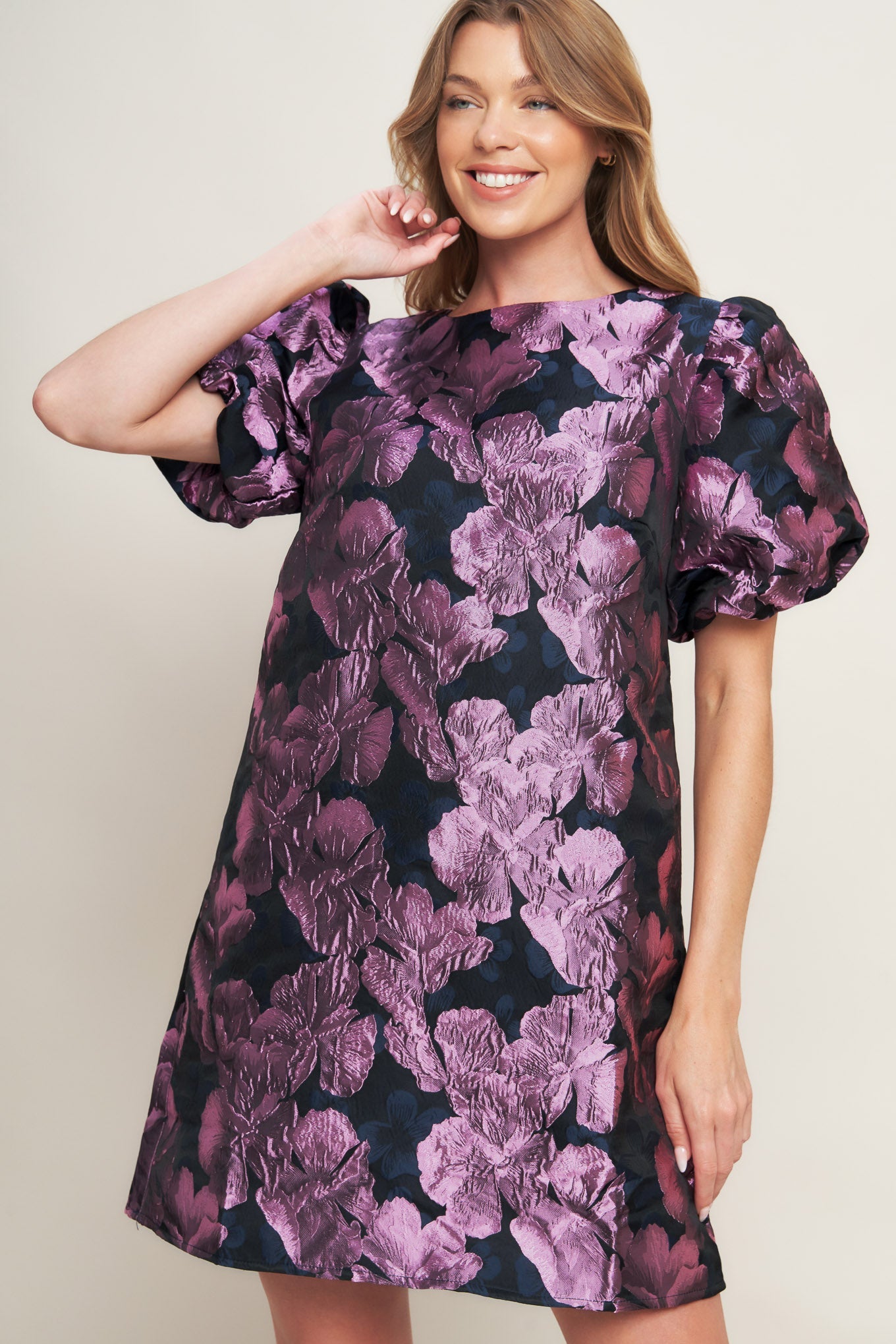 PARTY PERFECT WOVEN MINI DRESS