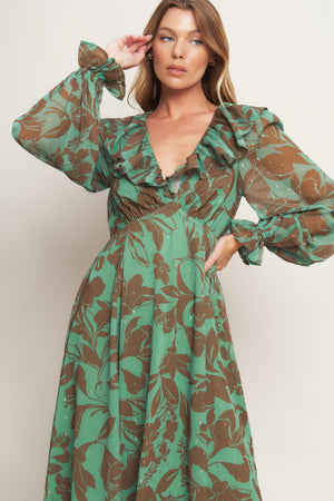 BOTANIC DREAMS WOVEN MAXI DRESS
