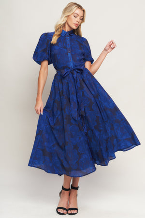TWILIGHT MUSE WOVEN MIDI DRESS