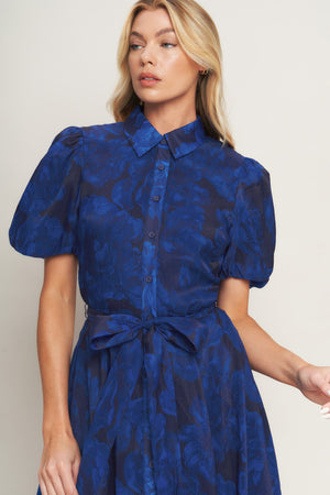 TWILIGHT MUSE WOVEN MIDI DRESS