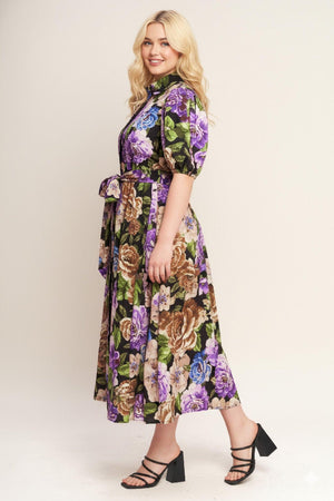 VIVID HERITAGE WOVEN MIDI DRESS