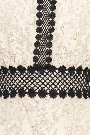 PETITE LUNE WOVEN LACE MIDI DRESS