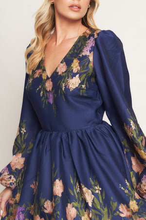 Nocturne in Bloom Woven Mini Dress