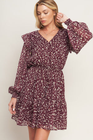 BERRY WILDS WOVEN MINI DRESS