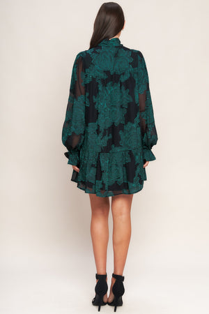 POISON PETAL WOVEN MINI DRESS