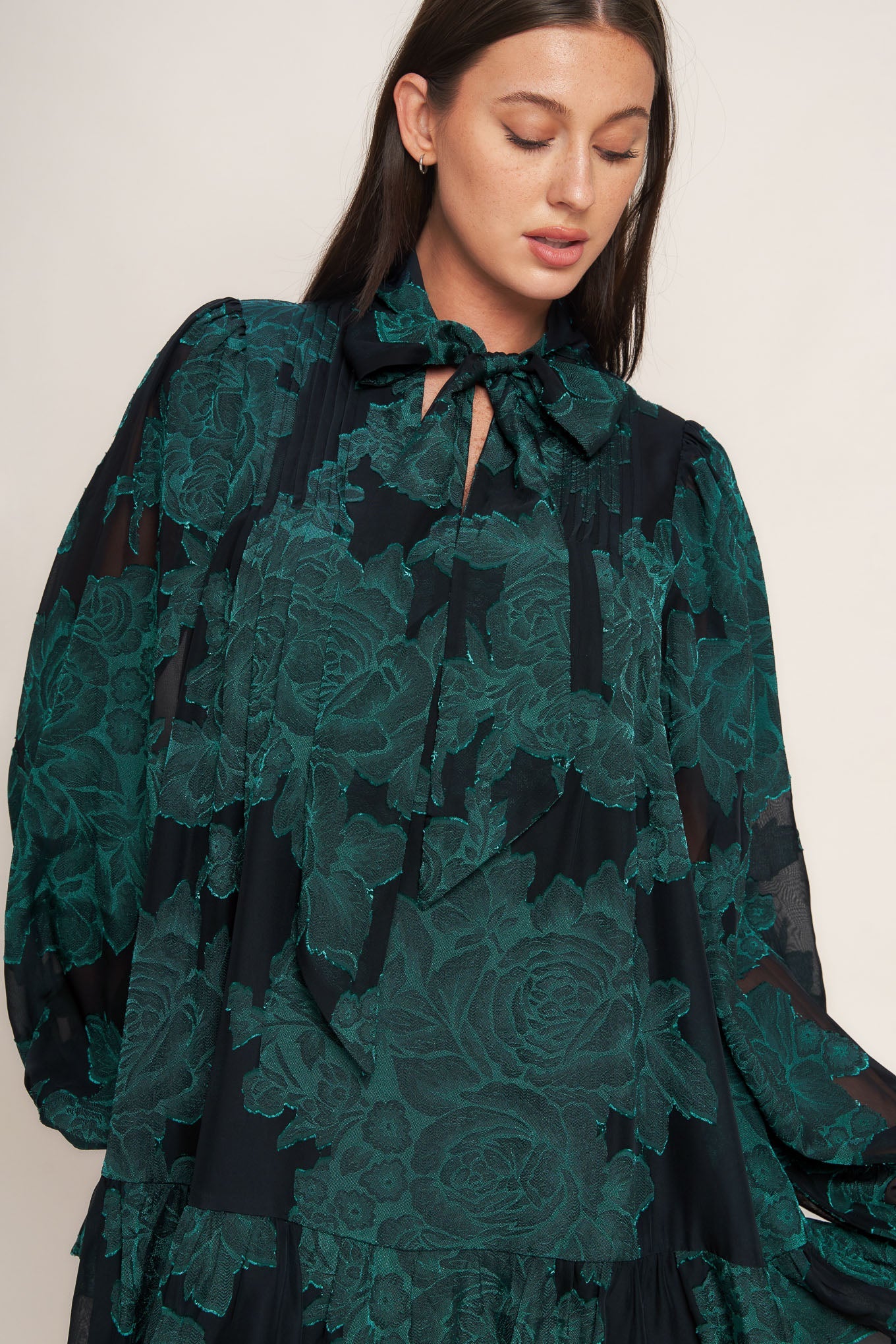 POISON PETAL WOVEN MINI DRESS