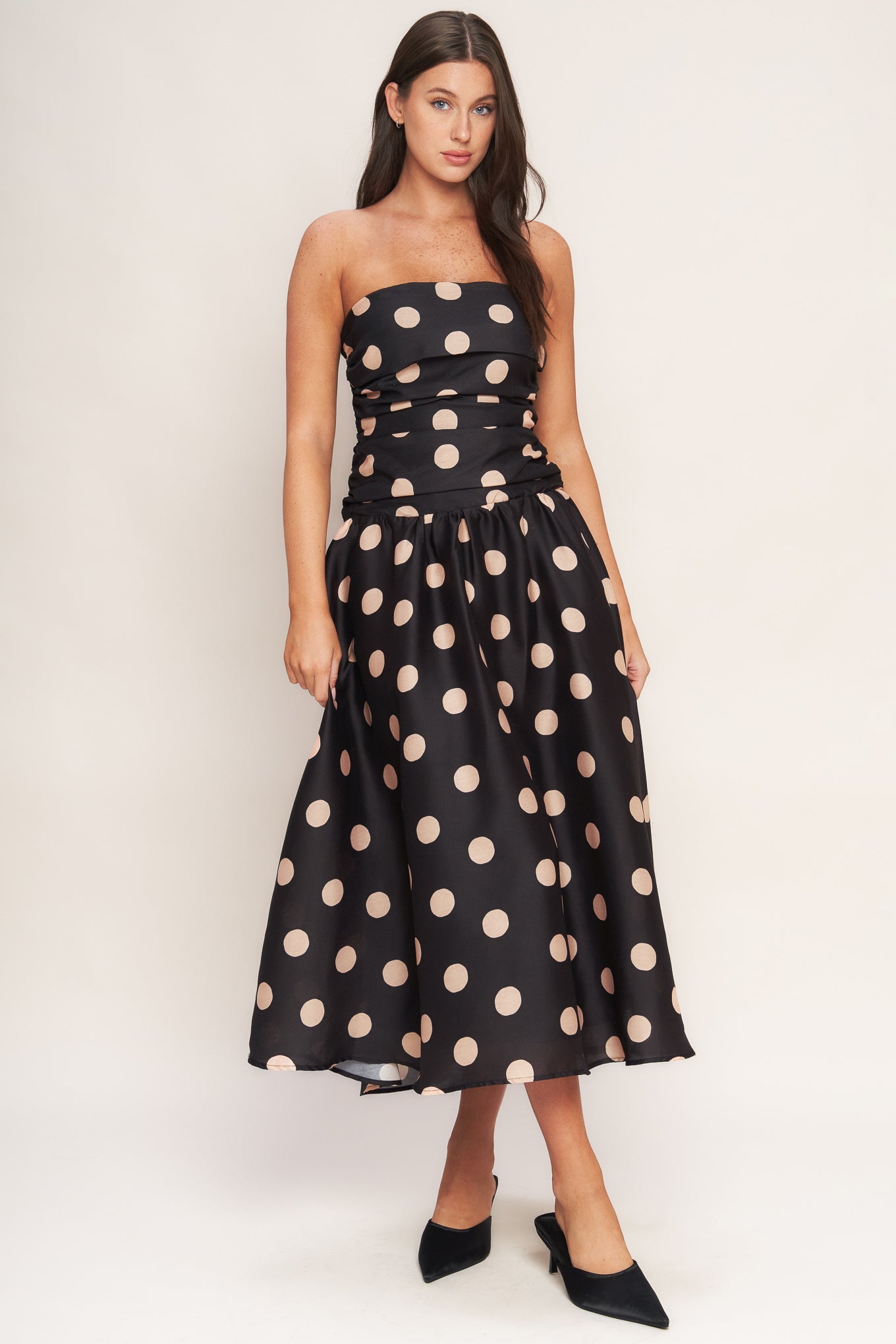 SPOTLIGHT HOUR WOVEN MIDI DRESS