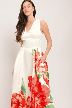 ROMANCE EDIT WOVEN MIDI DRESS