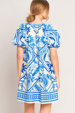 BLUE LAGOON RESORT WOVEN MINI DRESS