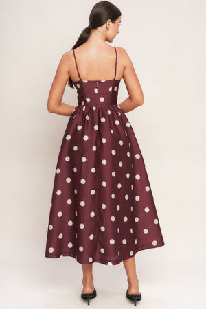 MARASCHINO CHIC WOVEN MIDI DRESS