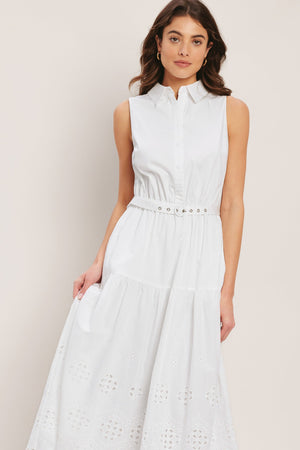 HAMPTONS SUMMER WOVEN MIDI DRESS