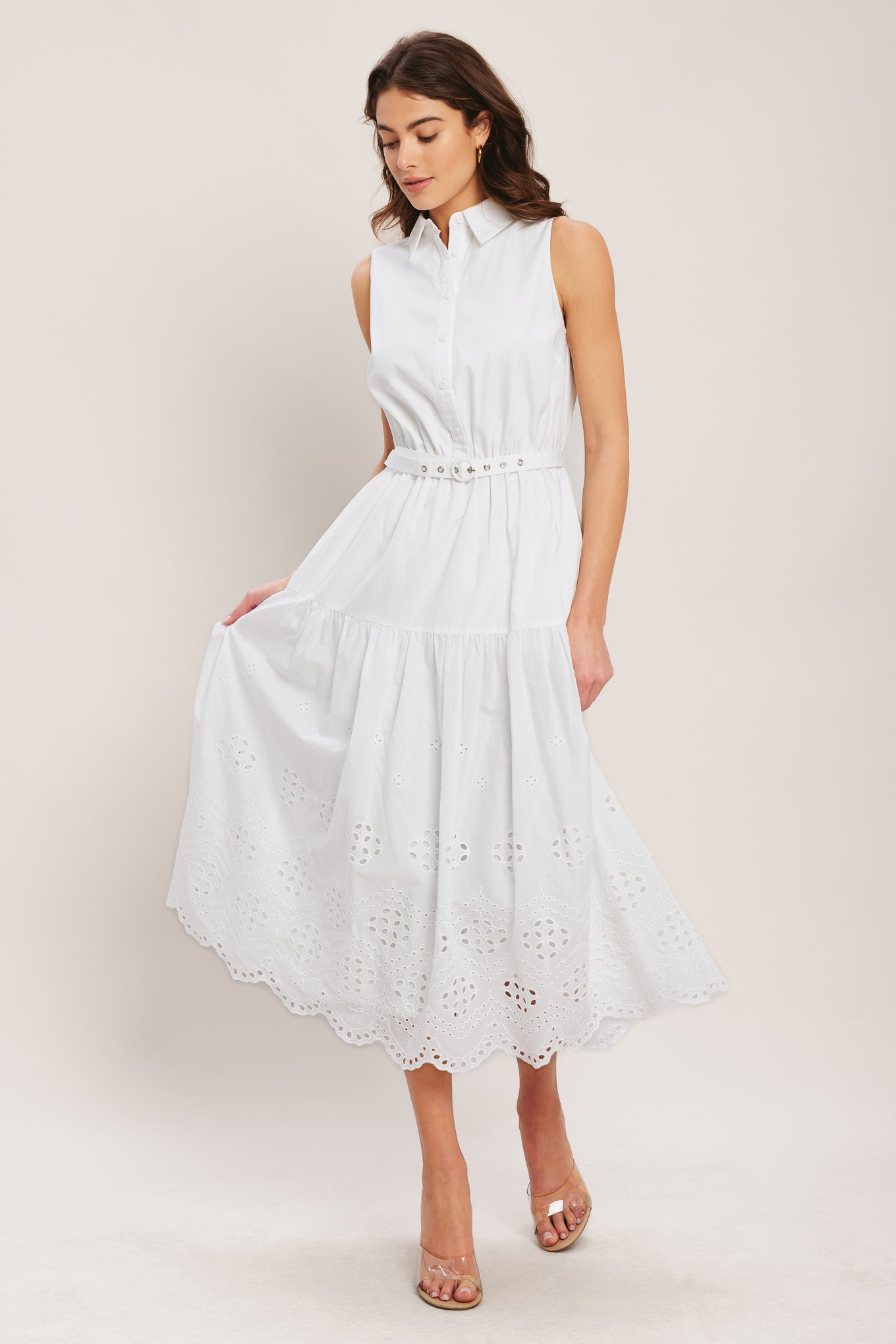 HAMPTONS SUMMER WOVEN MIDI DRESS