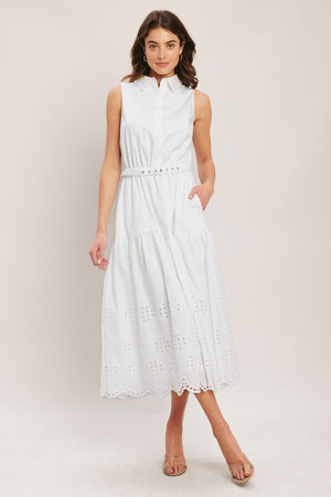 HAMPTONS SUMMER WOVEN MIDI DRESS
