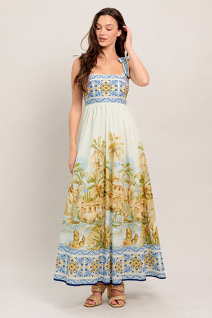 POSTCARD PERFECT WOVEN MAXI DRESS