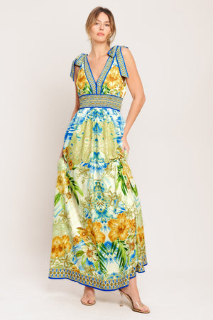 RESORT OPULENCE WOVEN MAXI DRESS