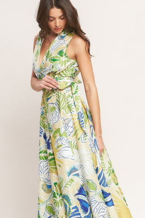 LAGOON FLOW WOVEN MIDI DRESS