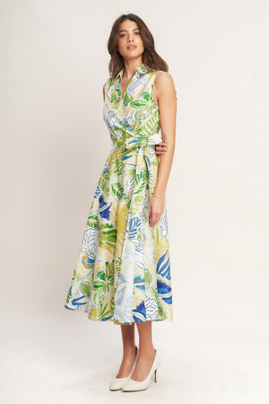 LAGOON FLOW WOVEN MIDI DRESS