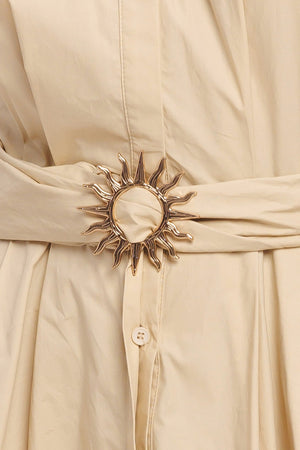 BARE ELEGANCE WOVEN MIDI DRESS