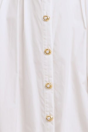 HEART OF WHITE WOVEN MIDI DRESS