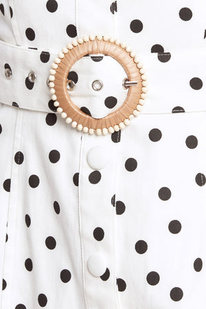 FRENCH DOT AFFAIR WOVEN MINI DRESS