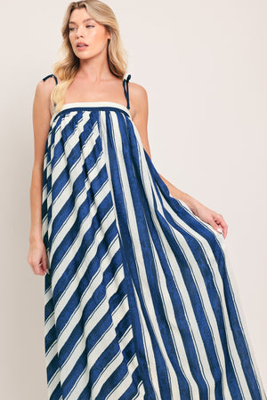 Sea Rhythm Woven Maxi Dress