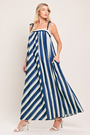 Sea Rhythm Woven Maxi Dress