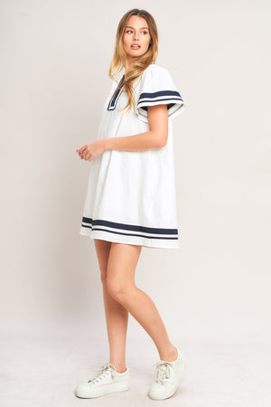 WEEKEND IN THE HAMPTONS WOVEN MINI DRESS