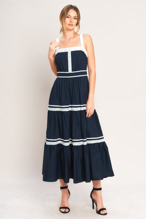 Petal Kiss Woven Midi Dress