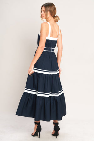 Petal Kiss Woven Midi Dress