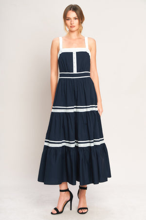 Petal Kiss Woven Midi Dress