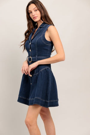 MADE TO FLATTER DENIM MINI DRESS