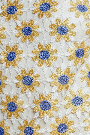 LITTLE RAY OF JOY WOVEN LACE MINI SHIFT DRESS