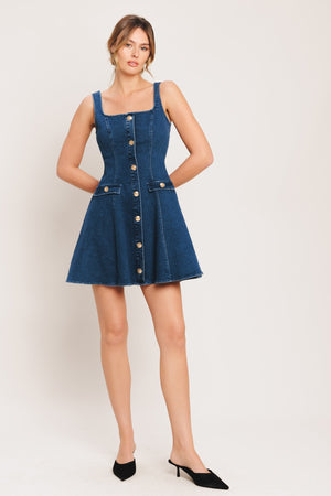 URBAN POLISH DENIM MINI DRESS