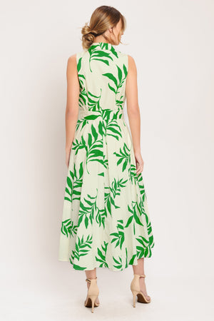 Green Daydream Woven Midi Dress