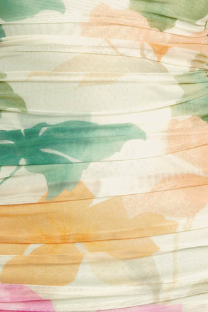 COLORFUL CONFIDENCE POWER MESH MIDI DRESS