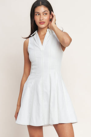 MADE TO IMPRESS WOVEN MINI DRESS