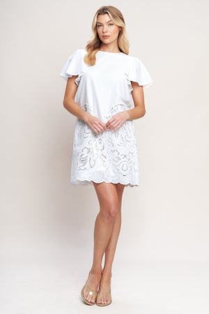 ALL THE RIGHT REASONS WOVEN EYELET DRESS