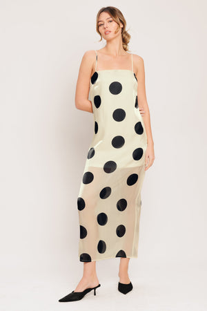 AVANT DOT WOVEN MIDI DRESS