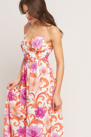 Vacay Bloom Woven Midi Dress