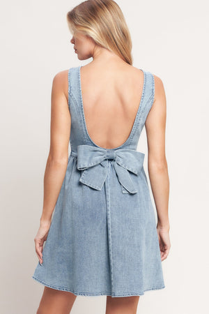 Casual Polished Denim Mini Dress